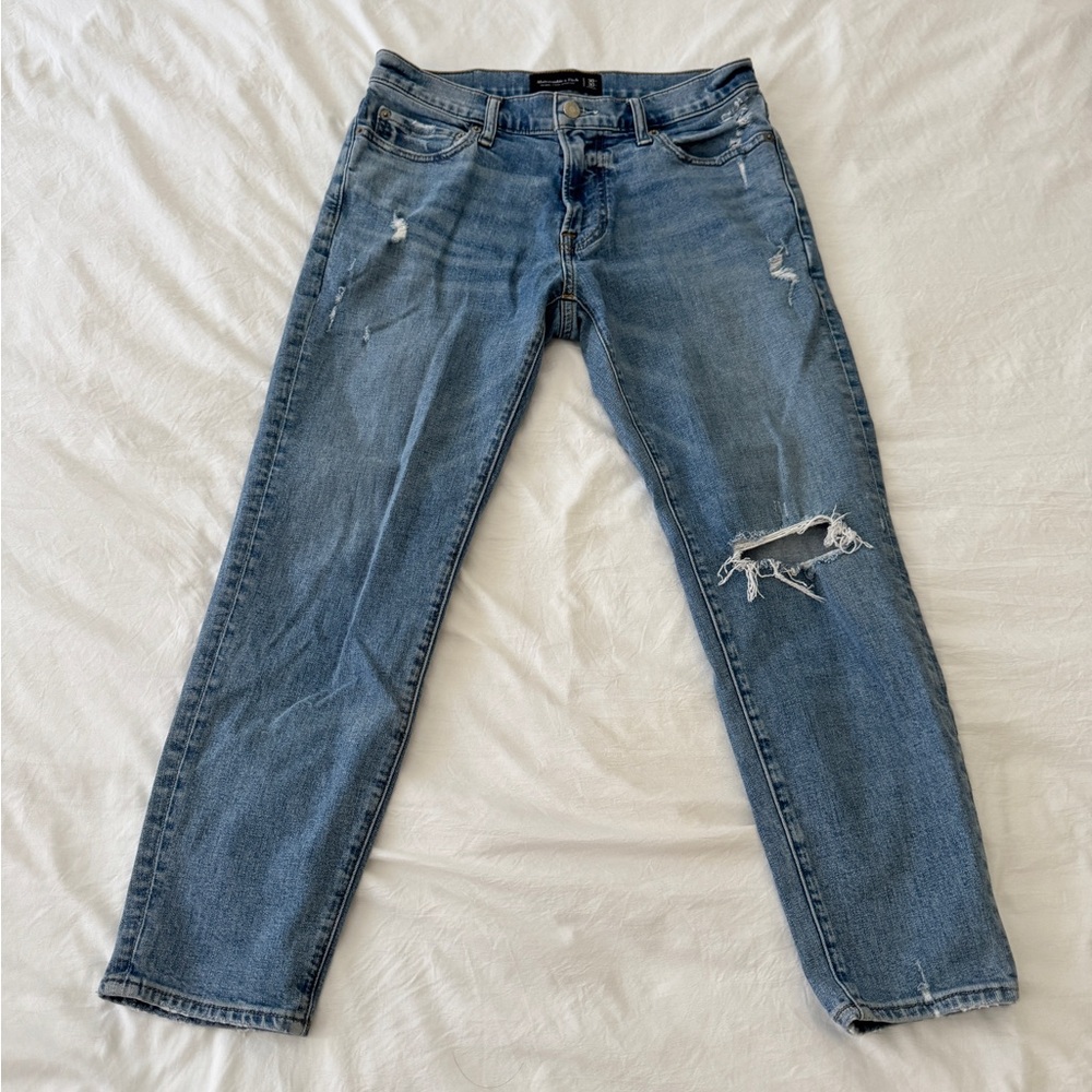 Abercrombie & Fitch Light Blue Skinny Crop Jeans